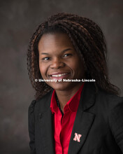 Studio portrait of Peggy Wantwadi, IANR Global Engagement Coordinator, February 11, 2016. 