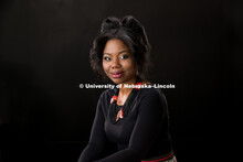 Studio portrait of Christy Hyman, Center for Digital Research in the Humanities. March 4, 2016. 