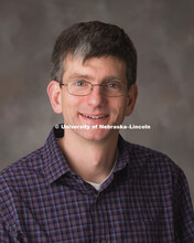 Studio portrait of Chad Brassil, associate professor for the School of Biological Sciences.  April 8