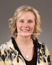 Studio portrait of Sue Gardner, Library faculty/staff photo for web. May 4, 2016. 