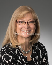 Studio portrait of Joan Latta Konecky, Library faculty/staff photo for web. May 4, 2016. 