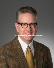 Studio portrait of Brian Pytlik Zillig, Library faculty/staff photo for web. May 4, 2016. 