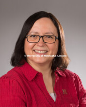 Studio portrait of Dana Boden, Library faculty/staff photo for web. May 4, 2016. 