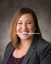 Studio portrait of Maggie Jobes, Director of Recruitment for the College of Engineering. July 8, 201