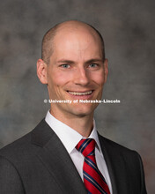 Studio portrait of Brian Baugh, Lecturer for the College of Business. New Faculty Orientation. Augus