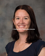 Studio portrait of Caron Clark, Assistant Professor, Ed Psych. New Faculty Orientation. August 29, 2