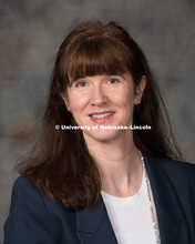 Studio portrait of Samantha Fairclough. New Faculty Orientation. August 29, 2016. 