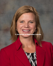 Studio portrait of Laura McLeod, Assistant Professor, College of Business. New Faculty Orientation. 