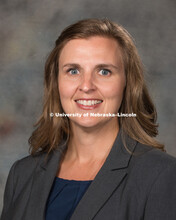 Studio portrait of Jill Trucke, Assistant Professor, Scool of Accountancy. New Faculty Orientation. 