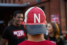 Students in Lincoln's Haymarket. October 1, 2016. 