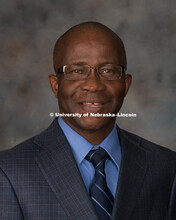 Studio portrait of Pedro Okoruwa, Central Administration. January 19, 2017. 