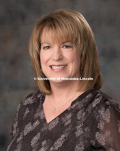 Studio portrait of Jennifer Schrodt, Central Administration. January 31, 2017. 