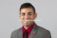 Studio portrait of Felix Cortes, Admissions Counselor for Office of Admissions. October 17, 2017. 