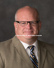 Studio portrait of Steve Anthony, Central Administration. August 10, 2018. 