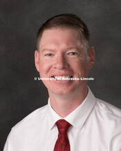 Studio portrait of Frank Dolezal, Central Administration. August 10, 2018. 