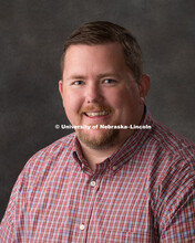 Studio portrait of Geoff Putney, Central Administration. August 10, 2018. 