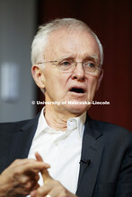 Senators Bob Kerrey and Chuck Hagel participate in a discussion on Stewards of Civil Discourse: Valu