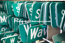 Pam Dingman, county engineer and Nebraska Engineering alum, poses at the county shops. March 12, 201