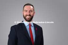 Studio portrait of Braden Foreman, UNL Teacher Scholars Academy Coordinator for the College of Educa