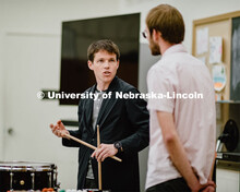Jake Nissly, Principal Percussionist of the San Francisco Symphony Teaching a masterclass as student