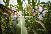 Leandra Parsons, PhD student from Oakley, KS, and David Holding, Associate Professor of Agronomy and