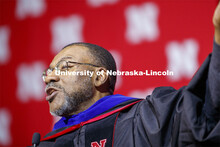 Kwame Dawes give the commencement address. December Undergraduate commencement at Pinnacle Bank Aren