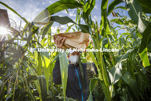David Holding, Associate Professor of Agronomy and Horticulture, and Caleb Wehrbein, senior in plant