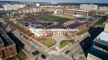 Steel work on the construction of the new CEHS structure to replace Mabel Lee Hall is almost complet