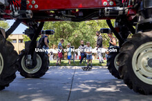Robotic tractors large and small were on display at the East Campus Discovery Days and Farmer’s Ma