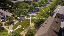 Aerial view of the East Campus Discovery Days and Farmer’s Market at UNL. A fun, family-friendly e