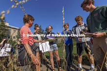 Kim Todd describes various landscape grasses as her HORT  214, Herbaceous Landscape Plants class wal