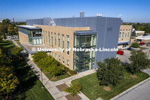 Exterior view of the Morrison Virology Center on East Campus. October 4, 2021. 