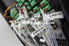 Hamid Sherif’s Telecom lab. College of Engineering photo shoot at Peter Kiewit Institute in Omaha.