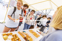 Cup of Joe with Chi Os served up donuts, bagels and coffee to students Friday morning. April 22, 202