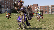 Maurice Phillips dances during the 2022 UNITE powwow. 2022 UNITE powwow to honor graduates (K throug