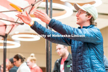 Students play carnival games during the End of Year Bash inside the East Campus Union on Saturday, A