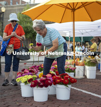 Farmers Market in the Haymarket, Lincoln, Nebraska. August 6, 2022. 