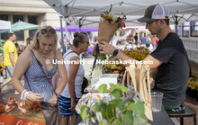 Farmers Market in the Haymarket, Lincoln, Nebraska. August 6, 2022. 