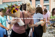 Farmers Market in the Haymarket, Lincoln, Nebraska. August 6, 2022. 