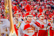 Cornhusker Marching Band plays for the halftime show. Nebraska vs. Georgia Southern football in Memo