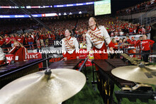Cornhusker Marching Band plays for the halftime show. Nebraska vs. Georgia Southern football in Memo