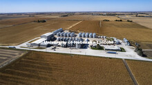 An aerial view of the Preferred Popcorn headquarters east of Chapman, Nebraska, has offices, process