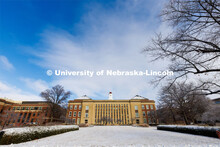 Ice and snow cover campus. January 19, 2023. 