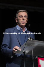 Chancellor Ronnie Green speaks at speaks at the MLK Commemorative Celebration. The program featured 