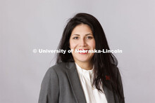 Studio portrait of Nathaly Jimenez, International Recruitment Specialist, Office of Admissions. Febr