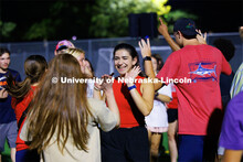 Students at Playfair on the Vine Street Fields Wednesday night. Playfair is called the ultimate ice 