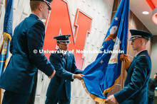 Members of the ROTC Joint Color Guard present the colors to open the National Roll Call. November 11