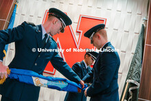 Members of the ROTC Joint Color Guard present the colors to open the National Roll Call. November 11