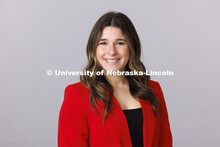 Studio portrait of Rachel Morros, New Student Enrollment Orientation Leaders student staff. December