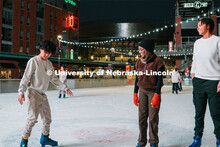 Students skating at the Railyard Rink. Ice skating in the Haymarket. For About Lincoln website. For 